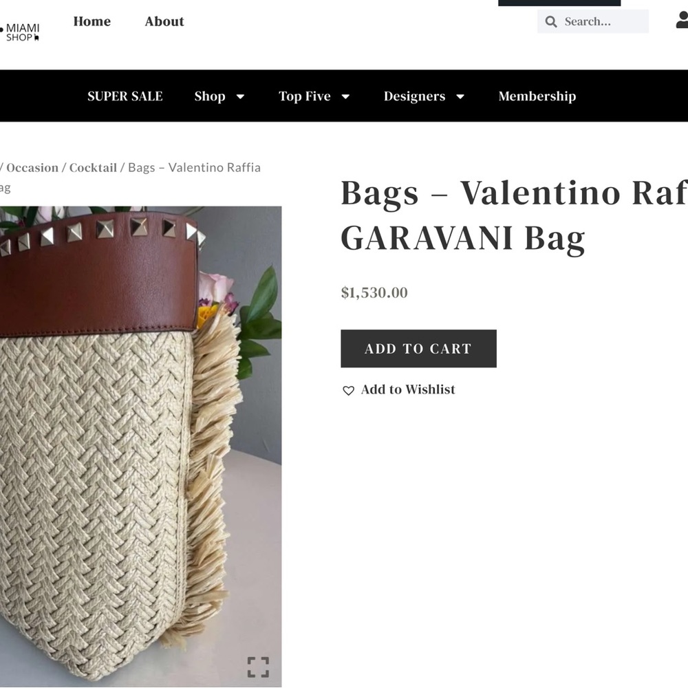 VALENTINO Ráfia  Bag - Picture 3 of 14
